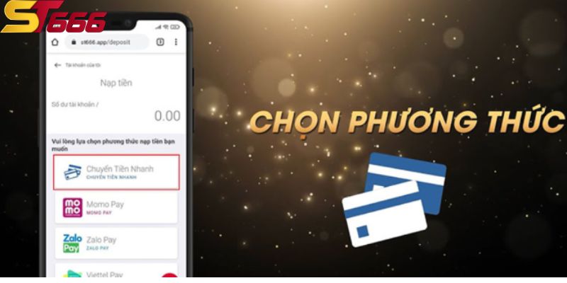 ST666_Hướng Dẫn Nạp Tiền ST666 Chuẩn Nhất 2023 Cho Tân Thủ 