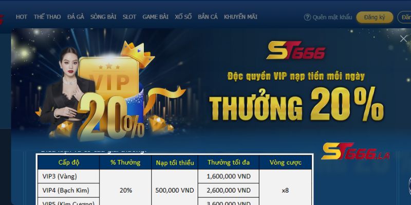 ST666_Thưởng Nạp Tiền Mỗi Ngày Tăng Vốn Cược, Thỏa Đam Mê